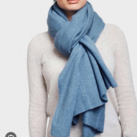 White and Warren cropped trapeze cardigan đź©·*dusty blue* - Picture 3 of 5